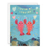 Lobsters Valentine's Day Card by James Ellis