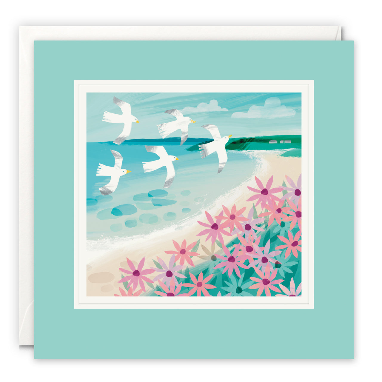 Gulls at Gylly Beach by Gill Wild