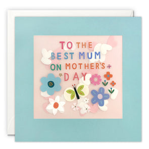 Best Mum Mother's Day Card with Paper Confetti - Paper Shakies by James Ellis