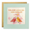 Birds Golden Anniversary Card with Paper Confetti - Paper Shakies by James Ellis