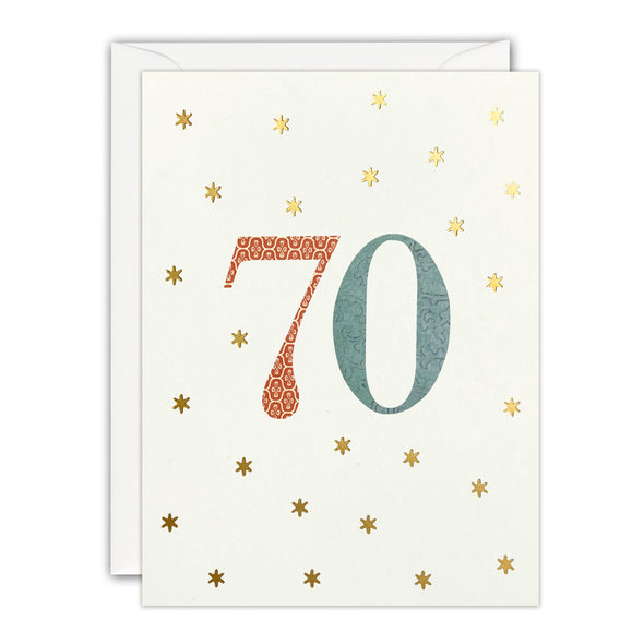 Age 70 Mini Card by James Ellis