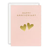 Gold Hearts Mini Anniversary Card by James Ellis