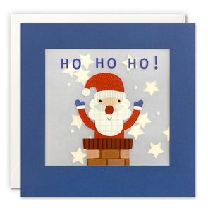 Santa in Chimney Christmas Card with Paper Confetti - Paper Shakies by James Ellis