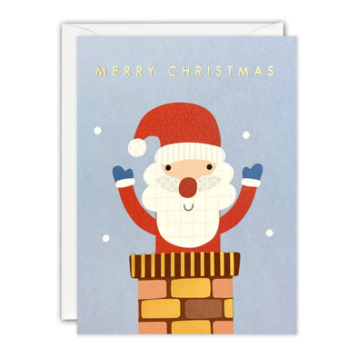 Santa Mini Christmas Card by James Ellis