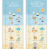 Seaside Canvas and Wood Height Chart