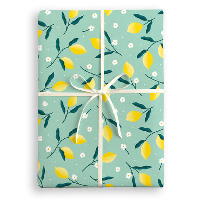 Lemons Wrapping Paper by James Ellis