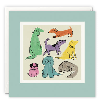 Seven Dogs Art Card by Betsy Siber