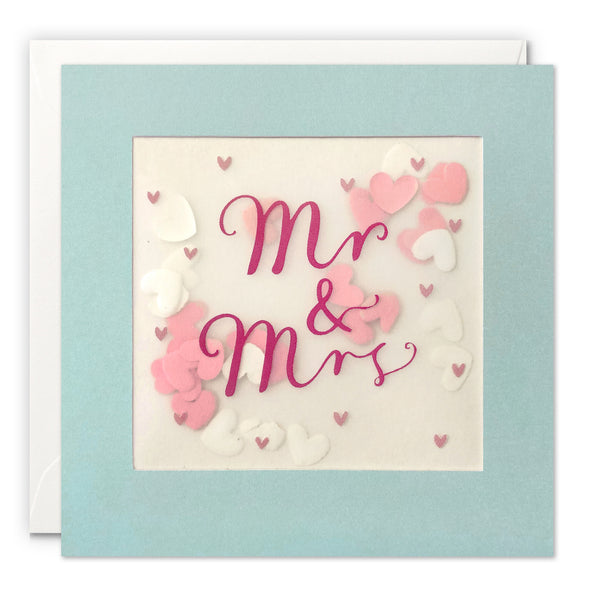 Mr & Mrs Wedding Card with Paper Confetti - Paper Shakies by James Ellis