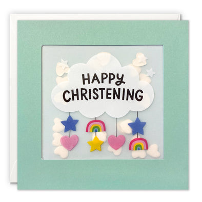 Cloud Mobile Christening Card with Paper Confetti - Paper Shakies by James Ellis