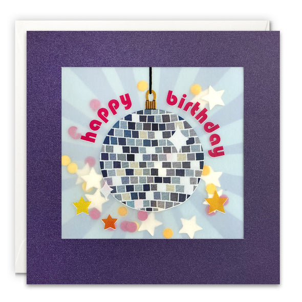 Disco Birthday Card with Paper Confetti - Paper Shakies by James Ellis