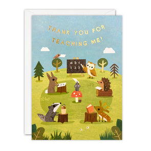 Animals Thank You Teacher Card by James Ellis