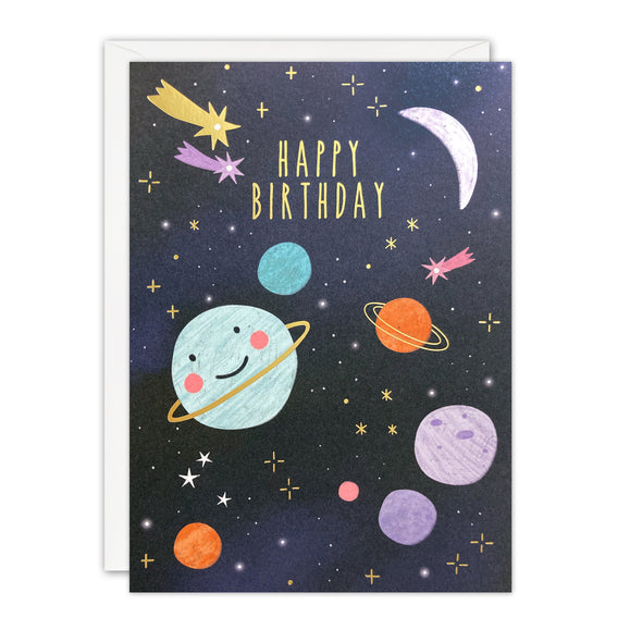Outer Space Birthday Card by James Ellis