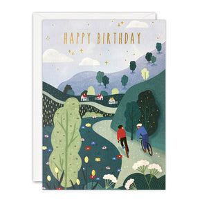 Cycling Birthday Card by James Ellis