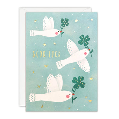Birds Good Luck Card by James Ellis