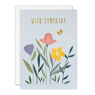 Flowers Sympathy Card by James Ellis
