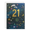 Age 21 Fireworks Birthday Card by James Ellis