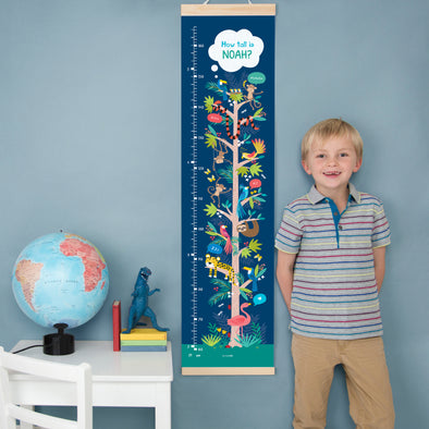 Jungle Canvas and Wood Height Chart