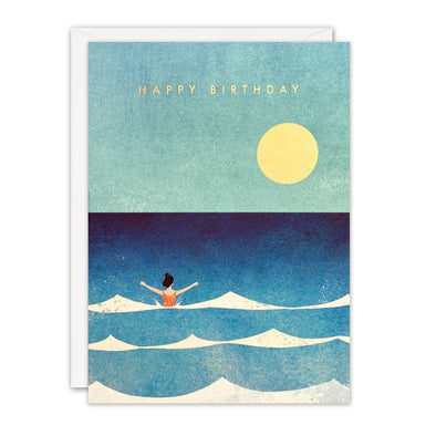Dip in the Sea Birthday Card by James Ellis