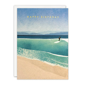 Riding the Wave Birthday Card by James Ellis