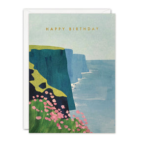 Coastal Cliffs Birthday Card by James Ellis