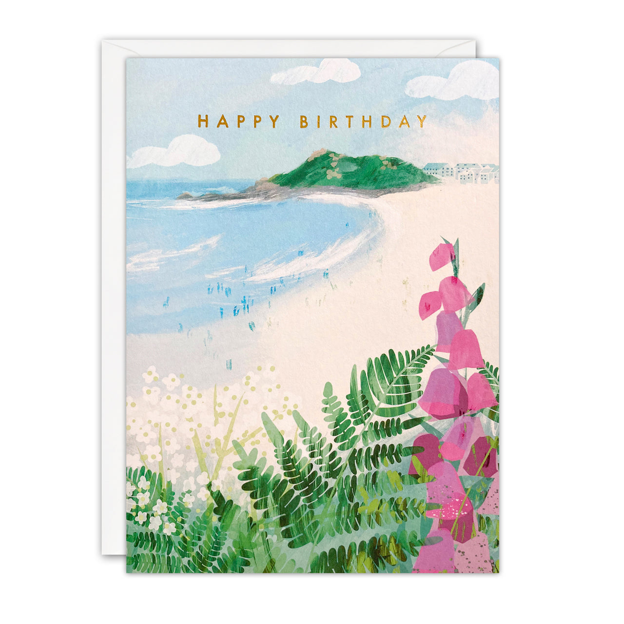 View from the Coast Path Birthday Card by James Ellis