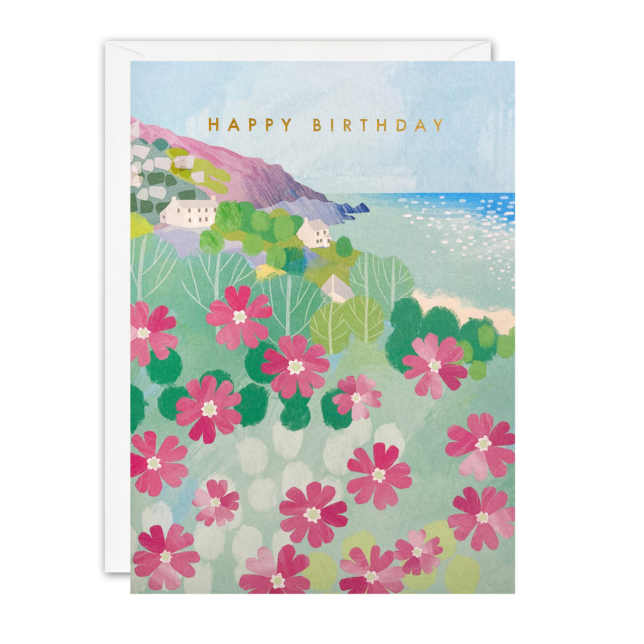 Red Campions Birthday Card by James Ellis