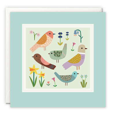 Spring Birds Art Card by Sally Payne