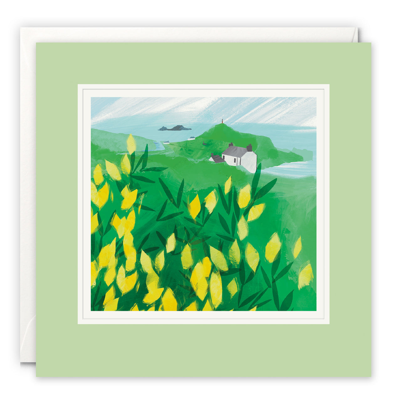 Golden Gorse Cape Cornwall by Gill Wild