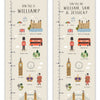 London Canvas and Wood Height Chart