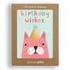 Cat and Friends Pack of Five Mini Birthday Cards by James Ellis
