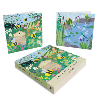Bees and Dragonflies Wallet of Eight Notecards by James Ellis