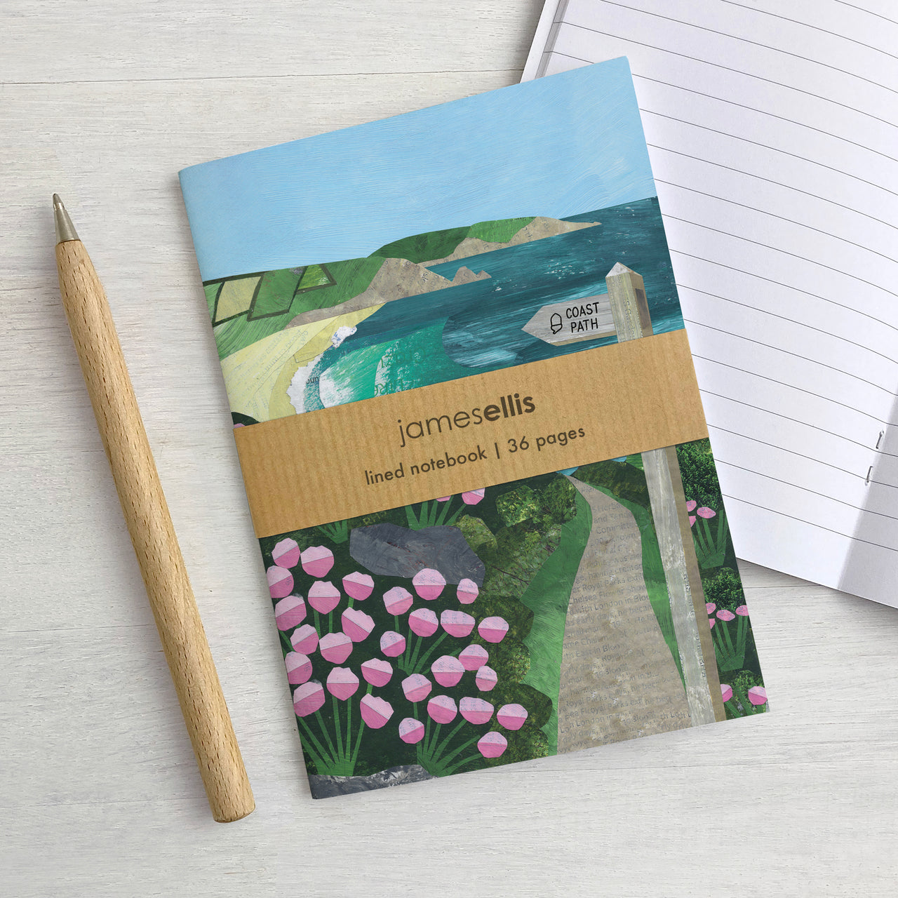 Coast Path A6 Lined Notebook by James Ellis