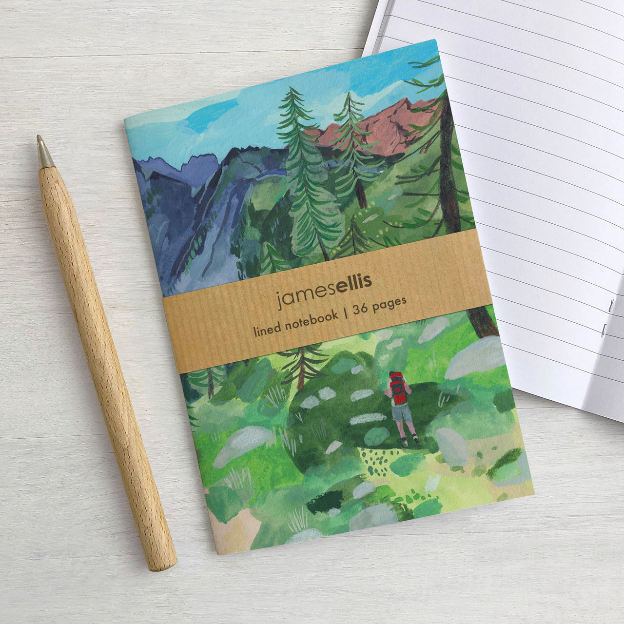 Mountains Calling A6 Lined Notebook by James Ellis