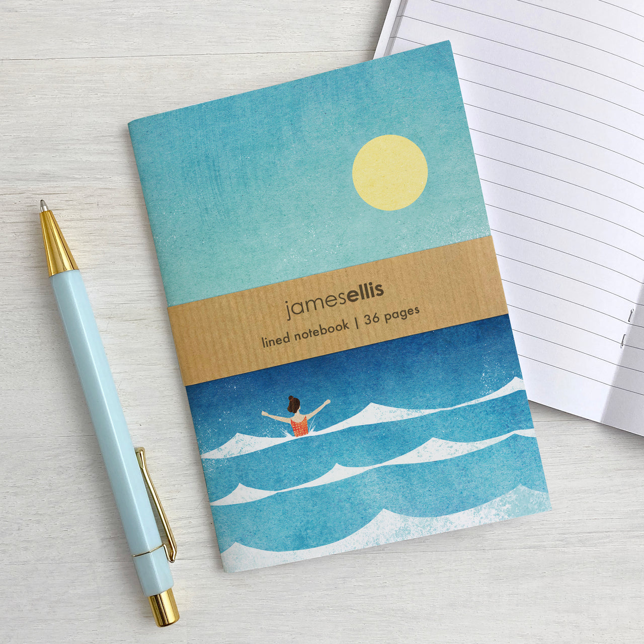 Dip in the Sea A6 Lined Notebook by James Ellis