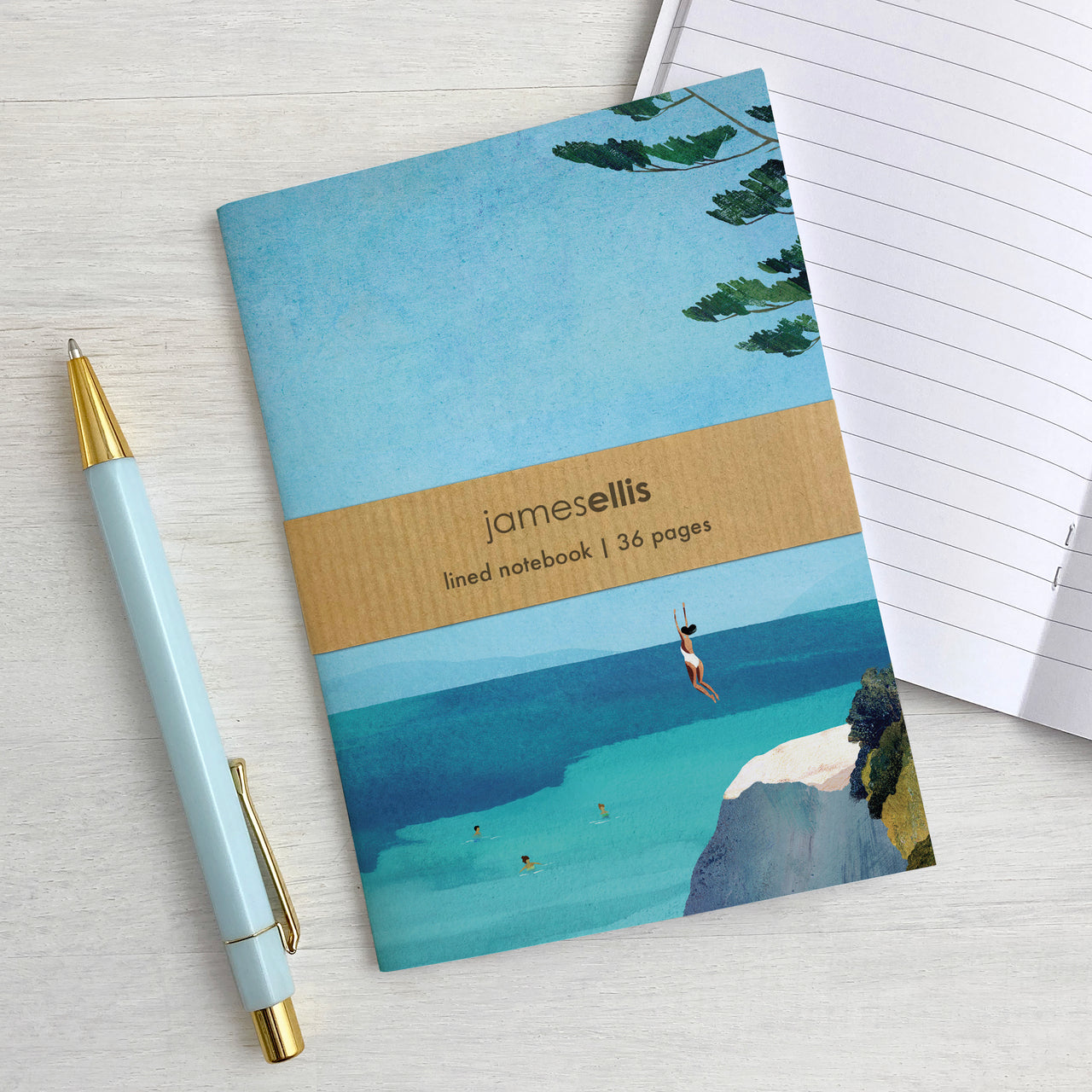 Leap A6 Lined Notebook by James Ellis