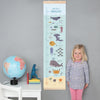 Ocean Canvas and Wood Height Chart
