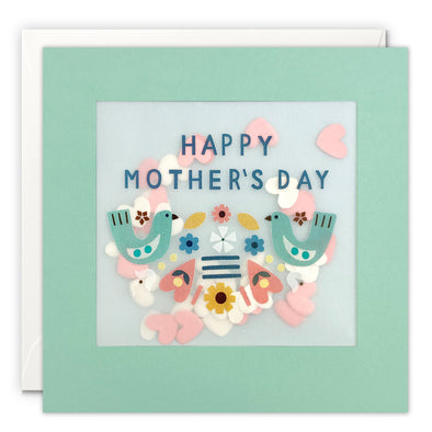 Birds Mother's Day Card with Paper Confetti - Paper Shakies by James Ellis