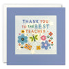 Flowers Thank You Teacher Card with Paper Confetti - Paper Shakies by James Ellis