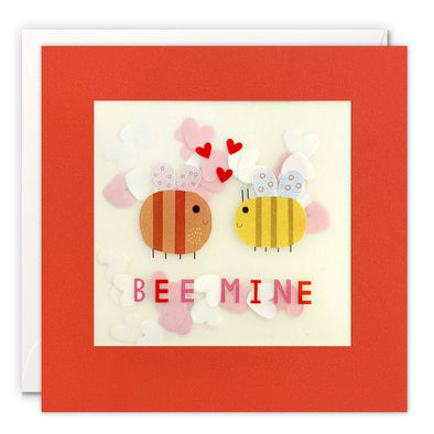Bees Valentine's Day Card with Paper Confetti - Paper Shakies by James Ellis