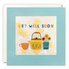 Tea Get Well Soon Card with Paper Confetti - Paper Shakies by James Ellis