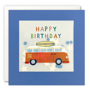 Surfer Van Birthday Card with Paper Confetti - Paper Shakies by James Ellis