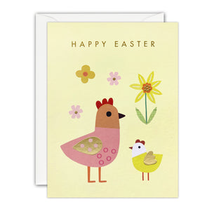 Chickens Easter Card by James Ellis
