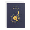 Gold Record Player Birthday Card by James Ellis