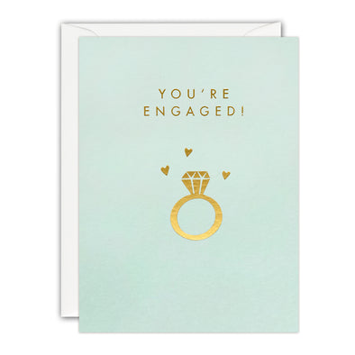Gold Ring Engagement Card by James Ellis
