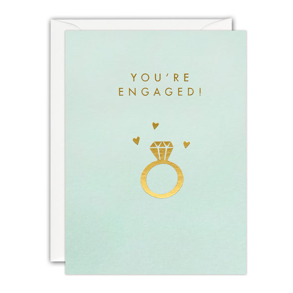 Gold Ring Mini Engagement Card by James Ellis