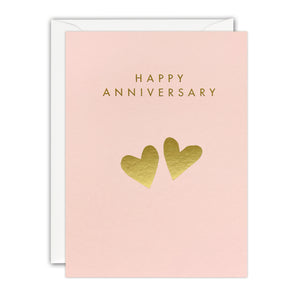 Gold Hearts Anniversary Card by James Ellis