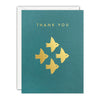 Gold Birds Mini Thank You Card by James Ellis