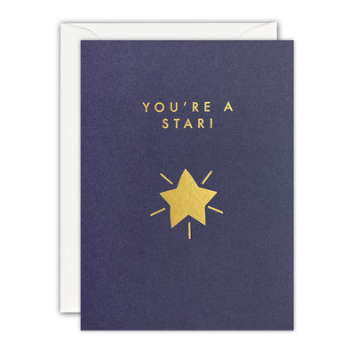 Gold You’re a Star Mini Card by James Ellis