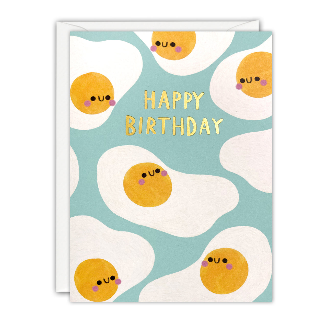 Eggs Mini Birthday Card by James Ellis