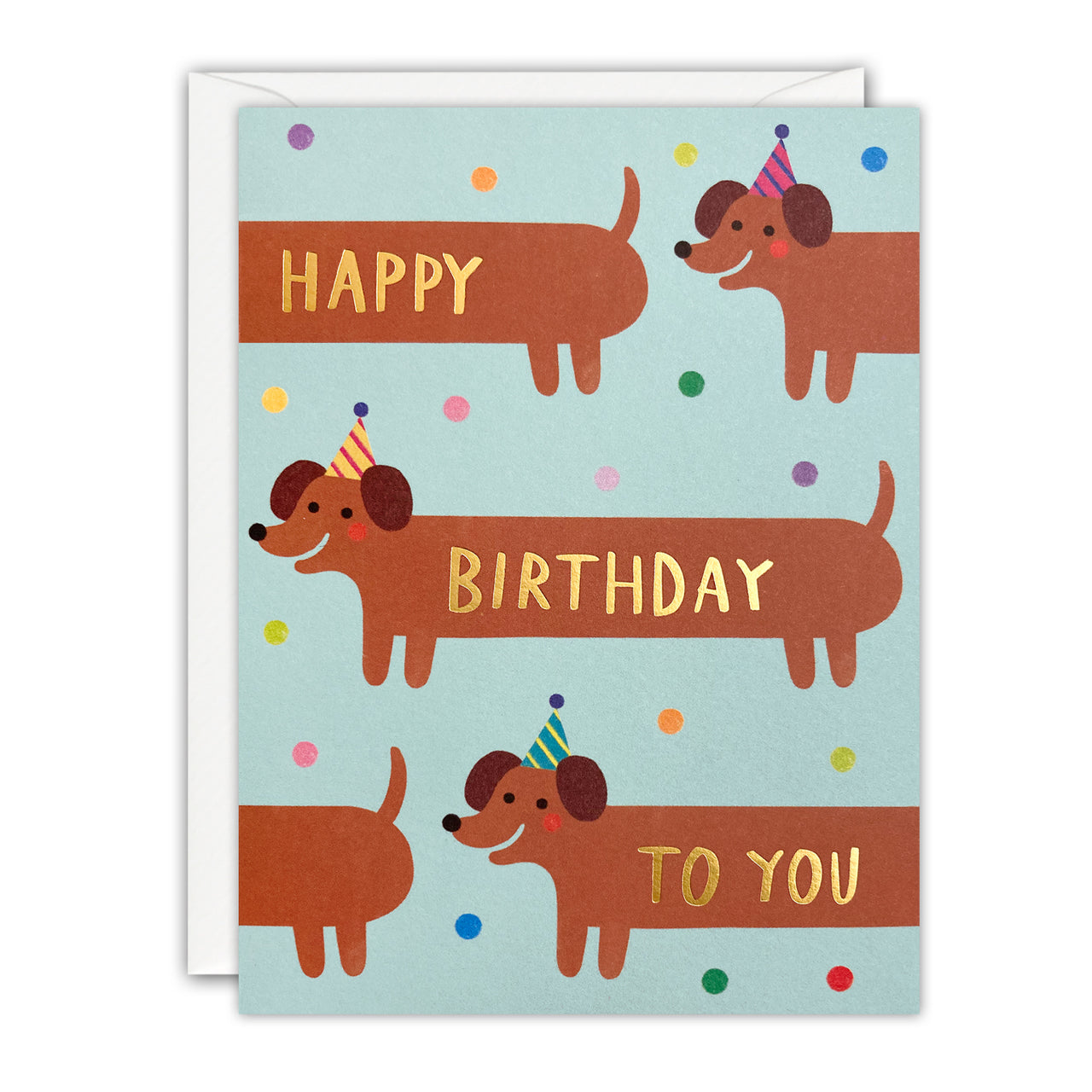 Sausage Dogs Mini Birthday Card by James Ellis